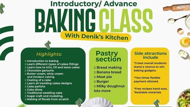 Introductory/Advance baking class
